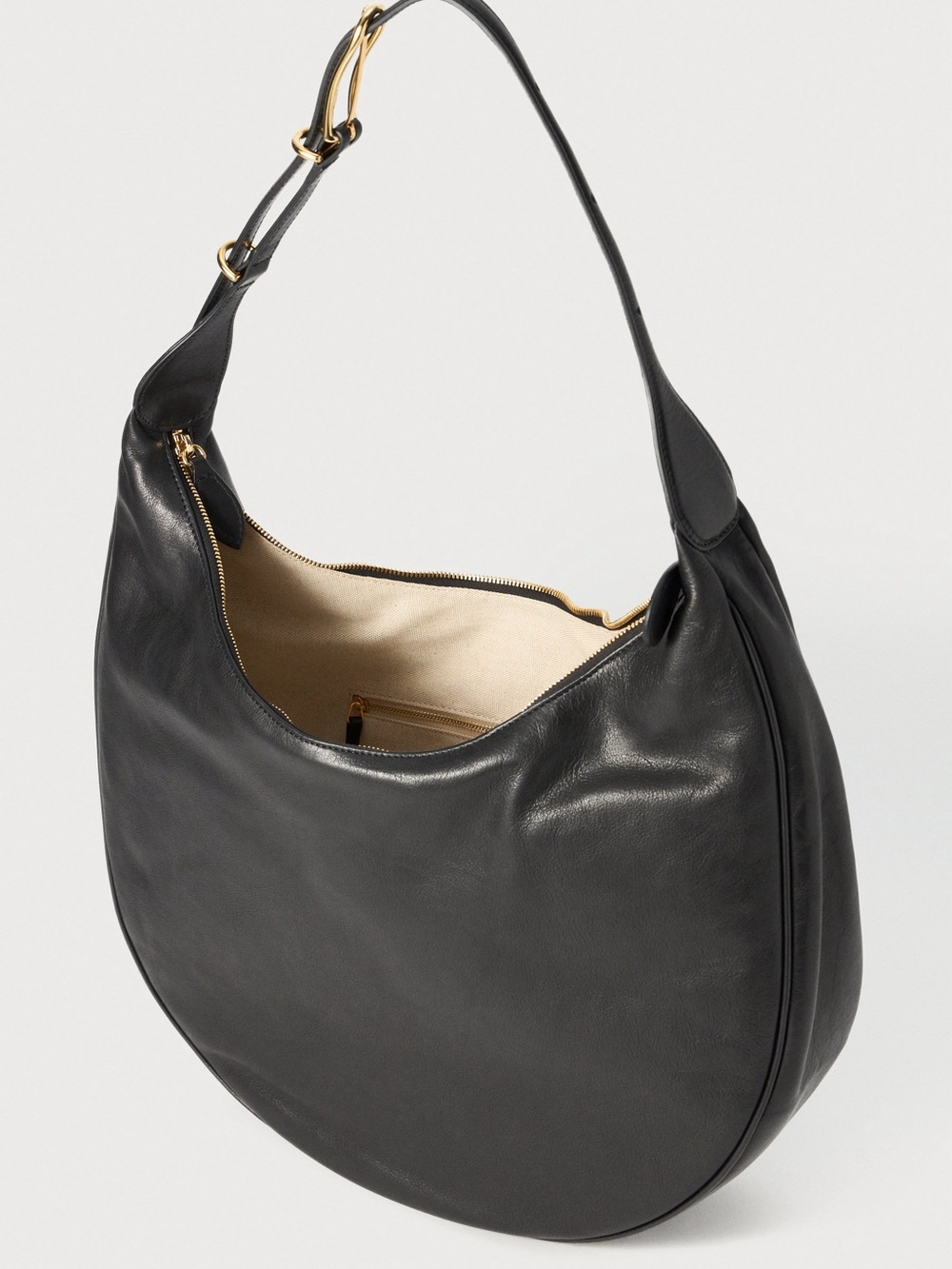 LIFFNER
Moon Leather Hobo Bag - Black - Picture 4 of 9